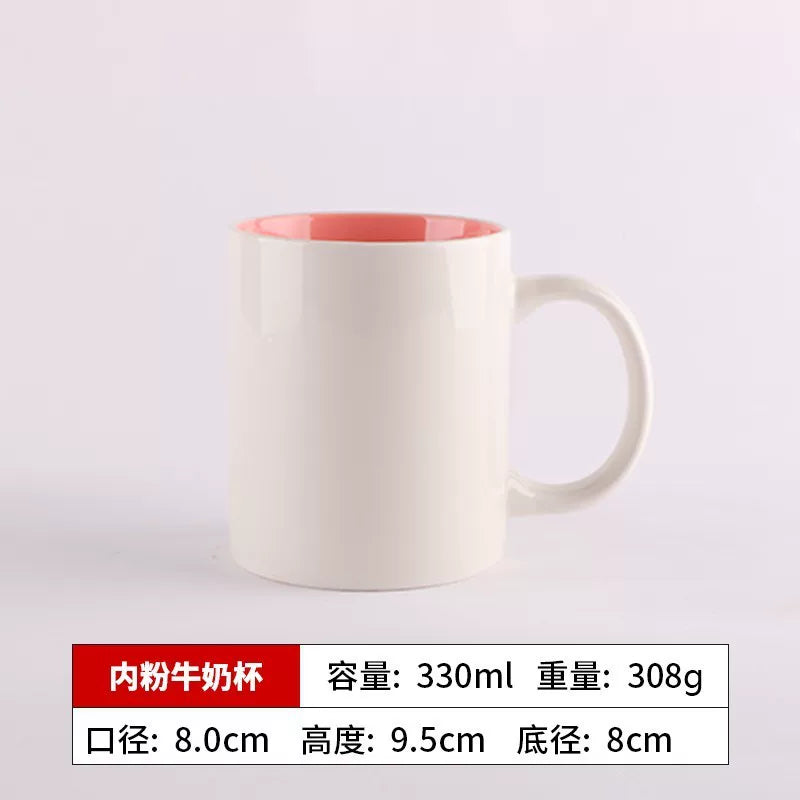 Minimalist Matte Ceramic Coffee Mug with Bamboo Lid | Customizable Logo