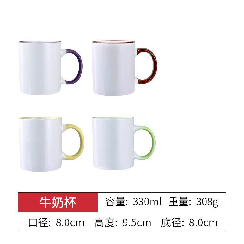Minimalist Matte Ceramic Coffee Mug with Bamboo Lid | Customizable Logo