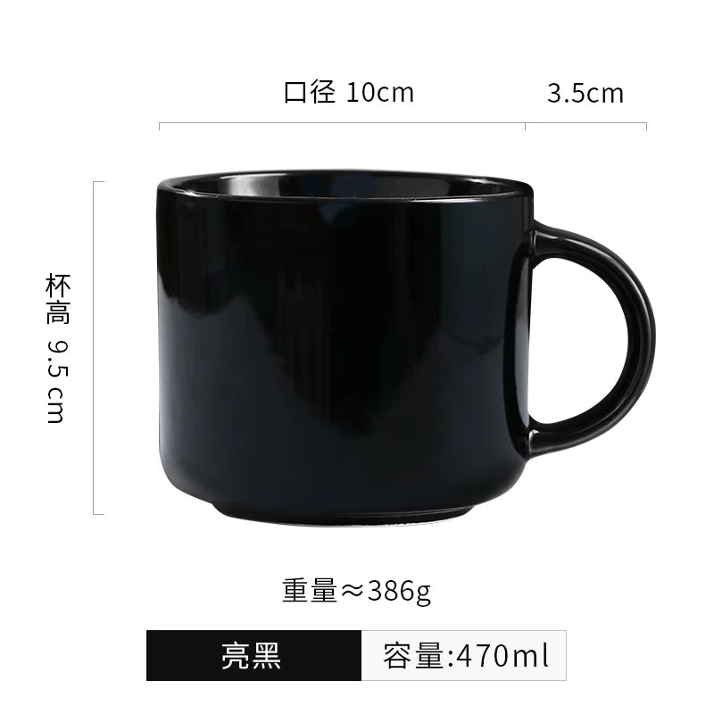 Minimalist Matte Ceramic Coffee Mug with Bamboo Lid | Customizable Logo