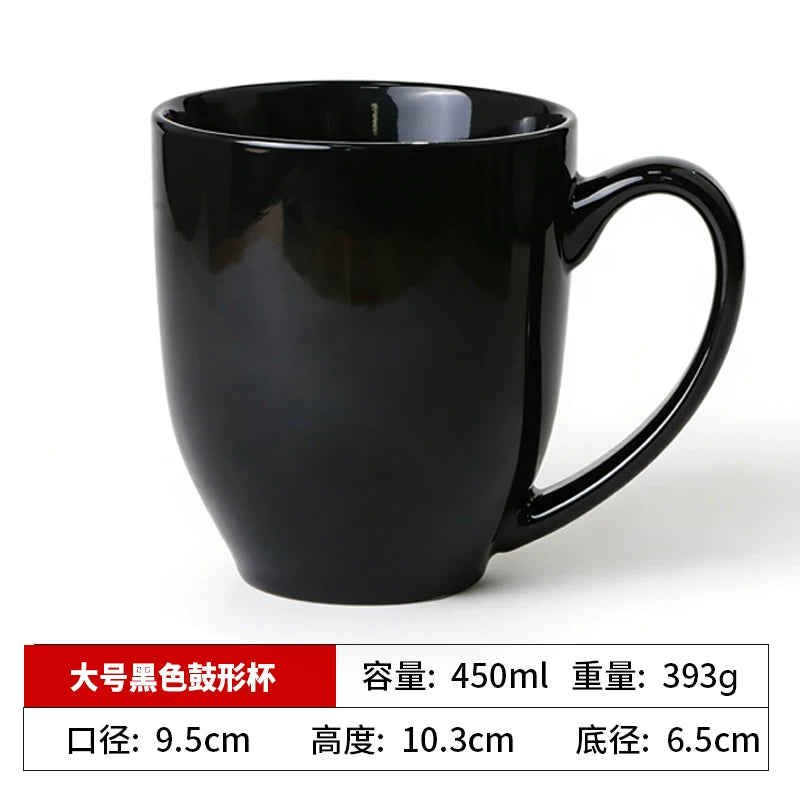 Minimalist Matte Ceramic Coffee Mug with Bamboo Lid | Customizable Logo