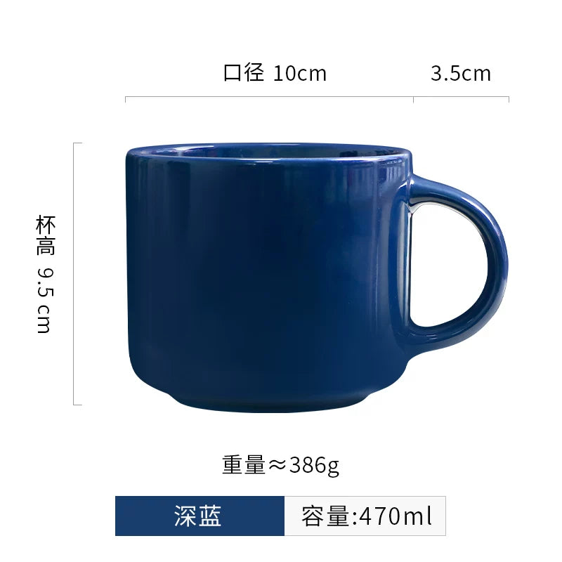 Minimalist Matte Ceramic Coffee Mug with Bamboo Lid | Customizable Logo