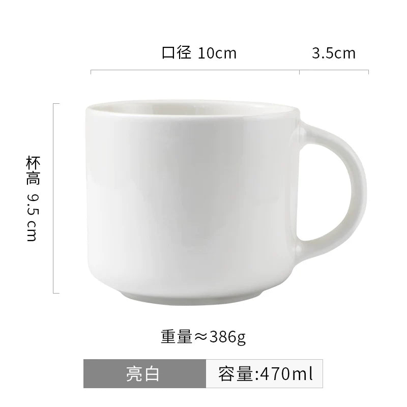 Minimalist Matte Ceramic Coffee Mug with Bamboo Lid | Customizable Logo