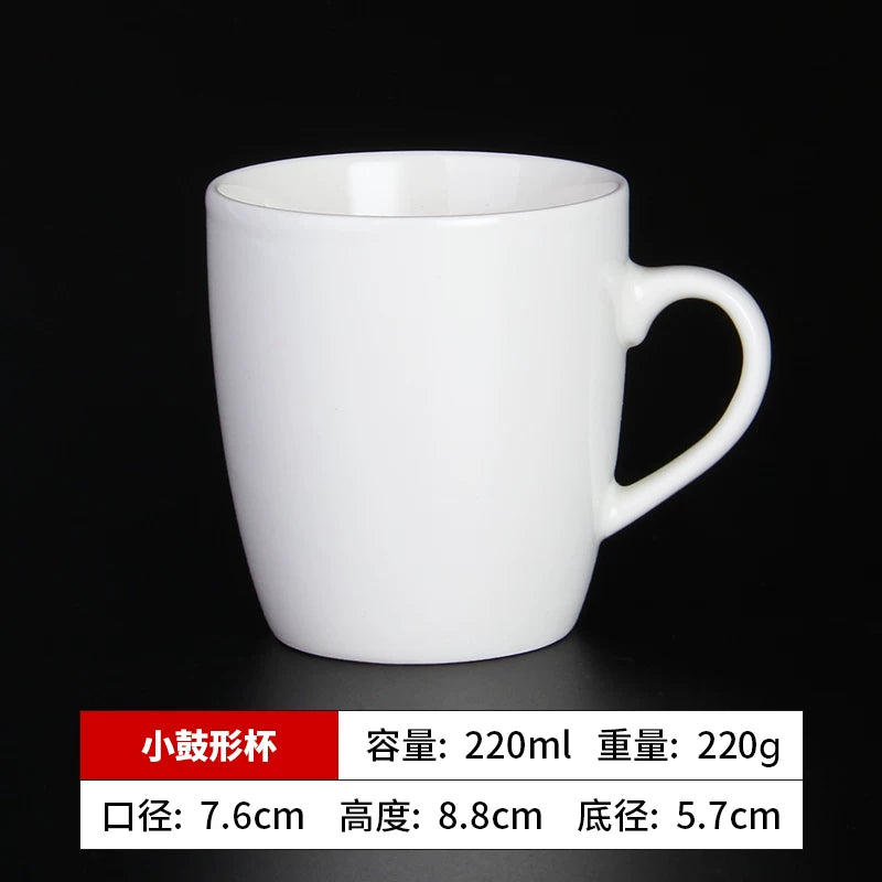 Minimalist Matte Ceramic Coffee Mug with Bamboo Lid | Customizable Logo