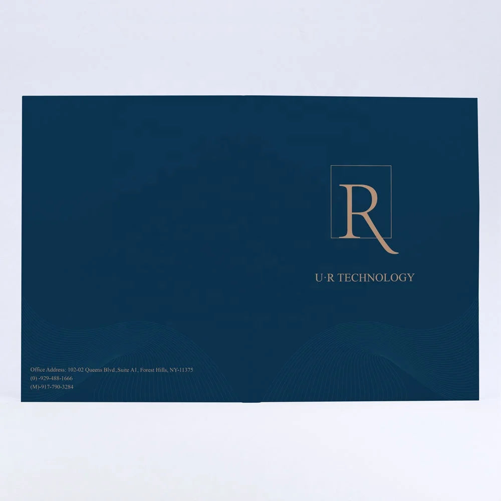Custom A4 A5 Paper Presentation Folders 300gsm with CMYK Pantone Printing | Bulk Corporate Branding for Trade Shows & Onboarding