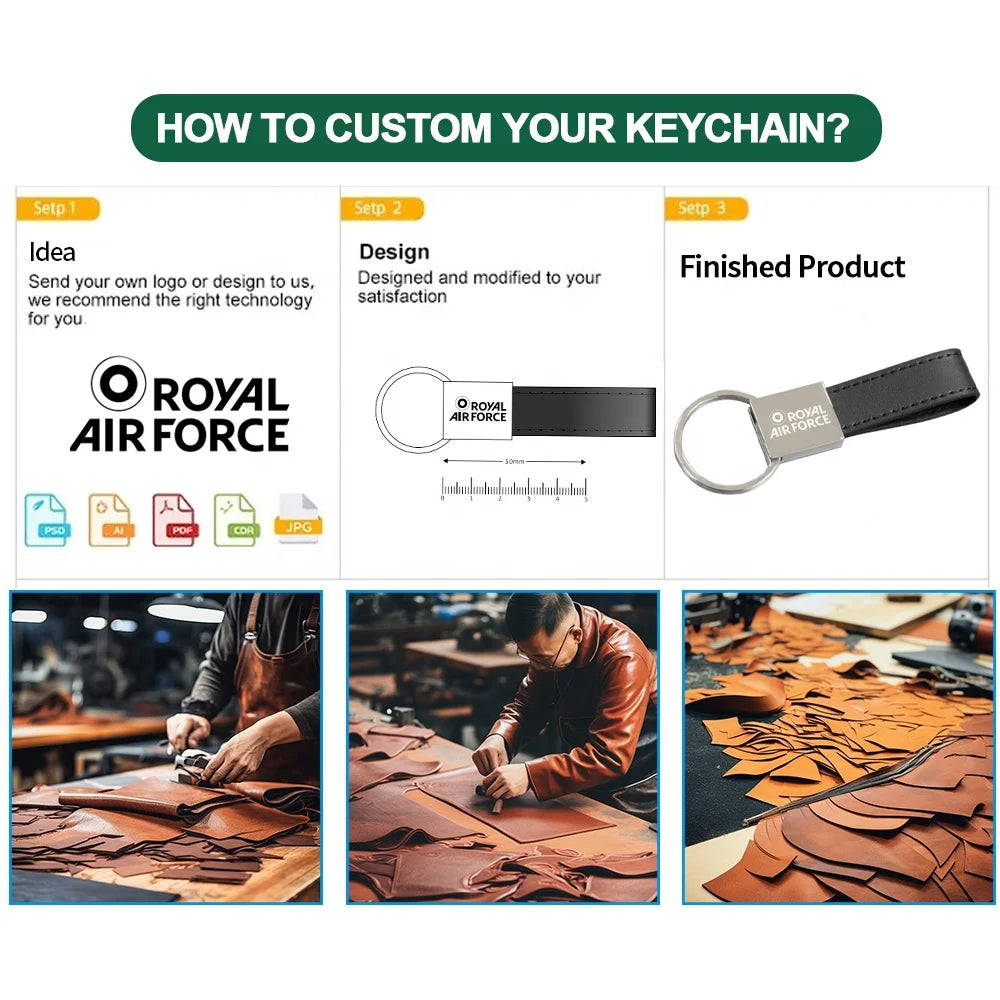 Custom Laser Engraved Leather Keychains | MOQ 50 pcs