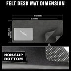 Custom Felt Desk Mats: 100 MOQ, 12-Day Lead, 2-5mm Thickness | Eco-Friendly Office Desk Pads