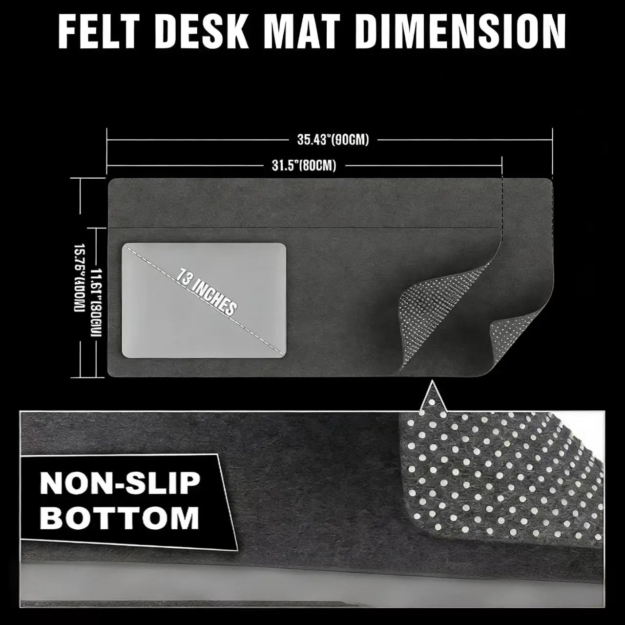 Custom Felt Desk Mats: 100 MOQ, 12-Day Lead, 2-5mm Thickness | Eco-Friendly Office Desk Pads