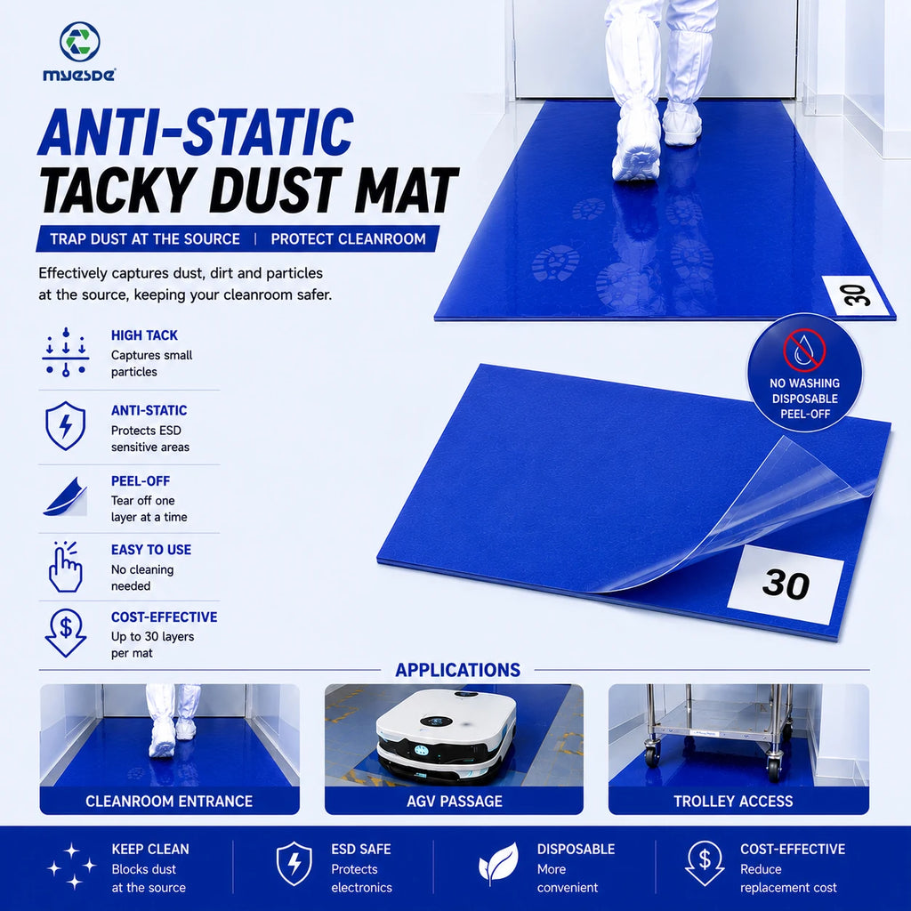 Custom Cleanroom Sticky Mat 26x45 | 30 Layers Polyurethane Floor Mat