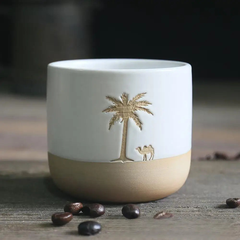 Custom Japanese Ceramic Mug | 220ml Handleless | 300 MOQ | 7-Day Lead