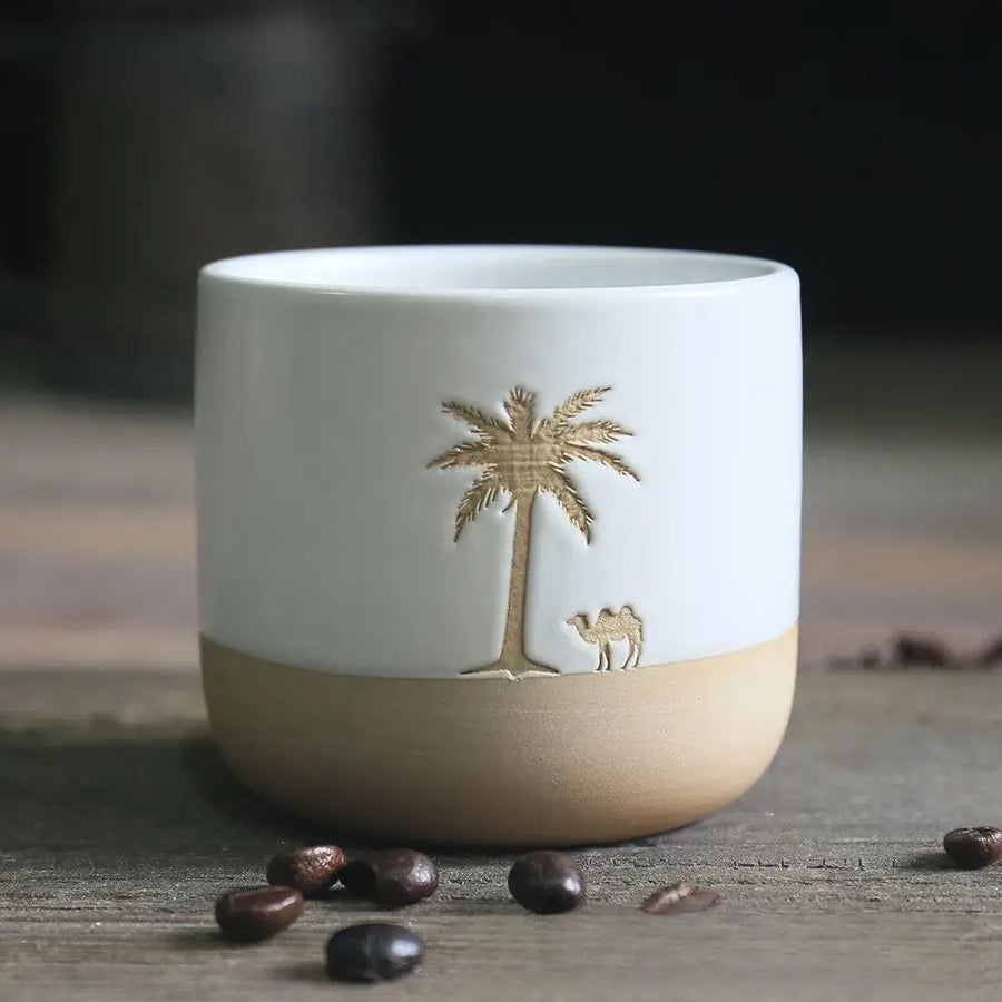 Custom Japanese Ceramic Mug | 220ml Handleless | 300 MOQ | 7-Day Lead