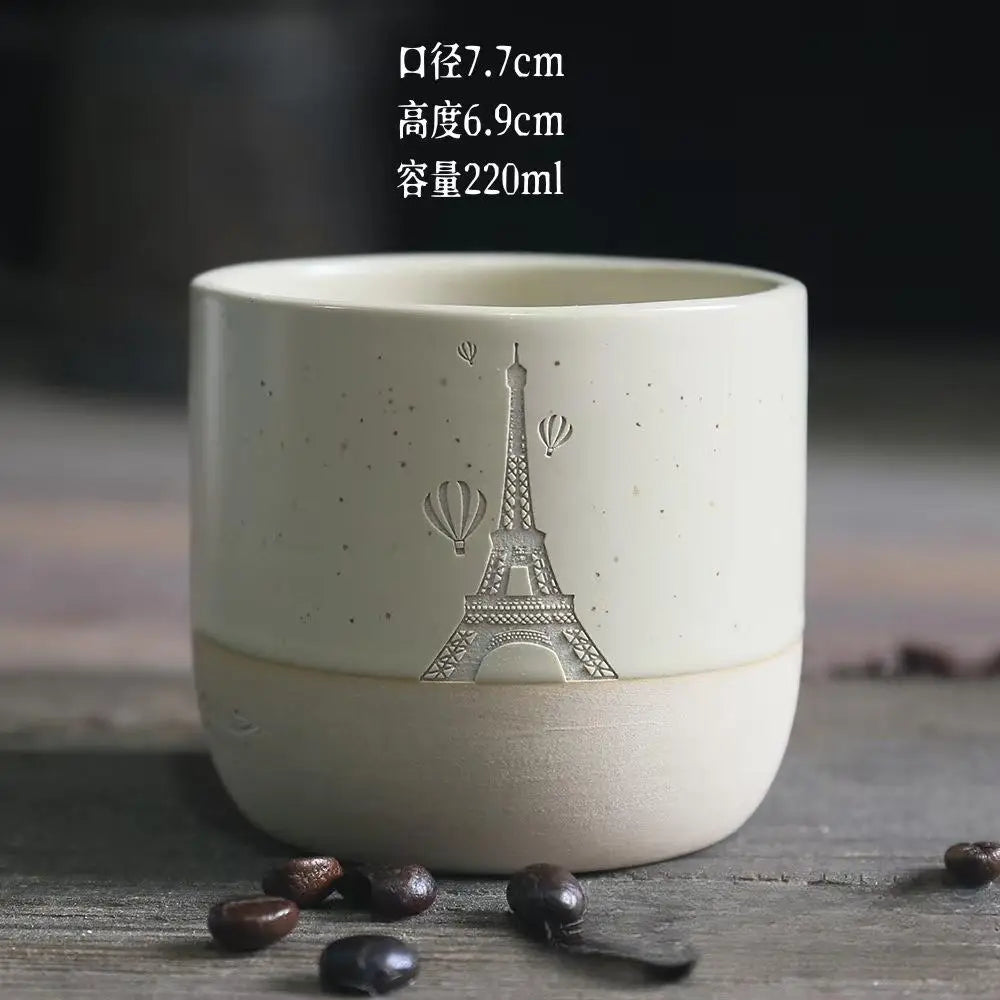 Custom Japanese Ceramic Mug | 220ml Handleless | 300 MOQ | 7-Day Lead