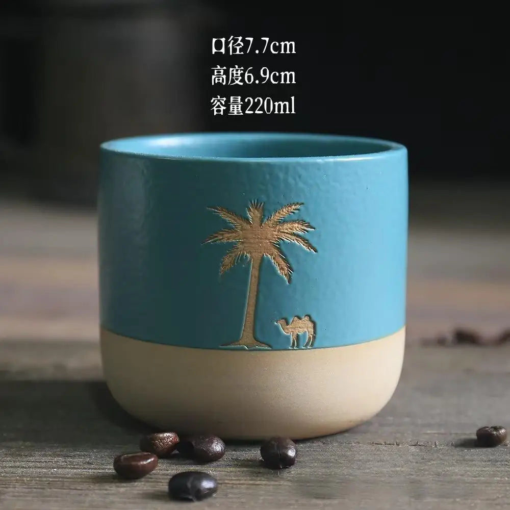 Custom Japanese Ceramic Mug | 220ml Handleless | 300 MOQ | 7-Day Lead