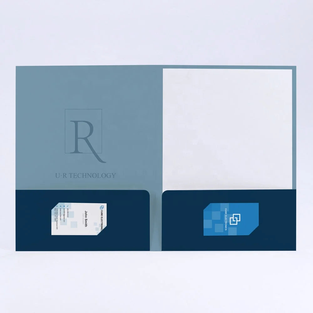 Custom A4 A5 Paper Presentation Folders 300gsm with CMYK Pantone Printing | Bulk Corporate Branding for Trade Shows & Onboarding