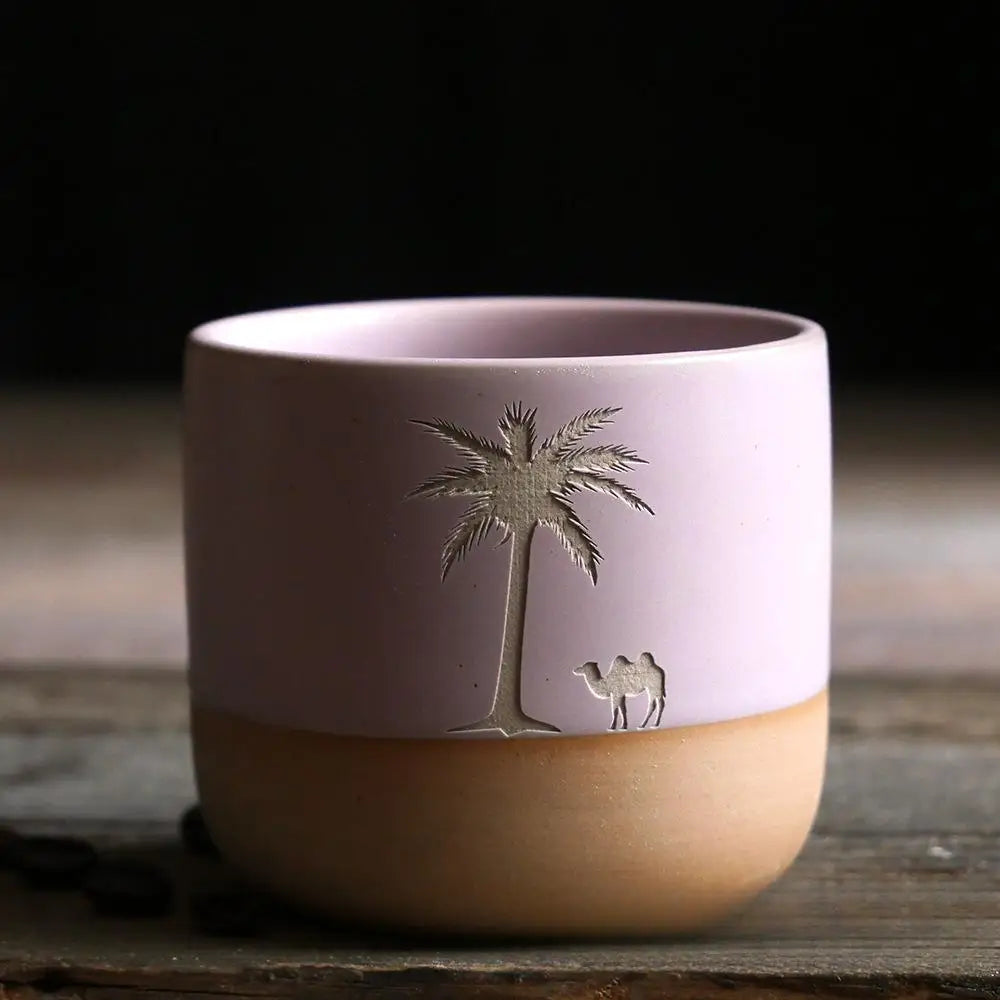 Custom Japanese Ceramic Mug | 220ml Handleless | 300 MOQ | 7-Day Lead