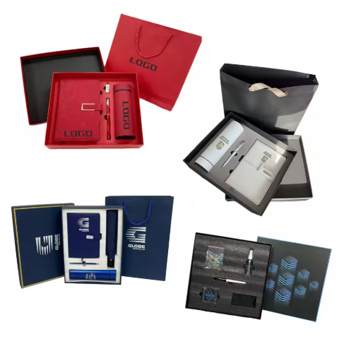 Custom Office Welcome Gift Set with Notebook, Drinkware, Backpack & Branded Desk Essentials