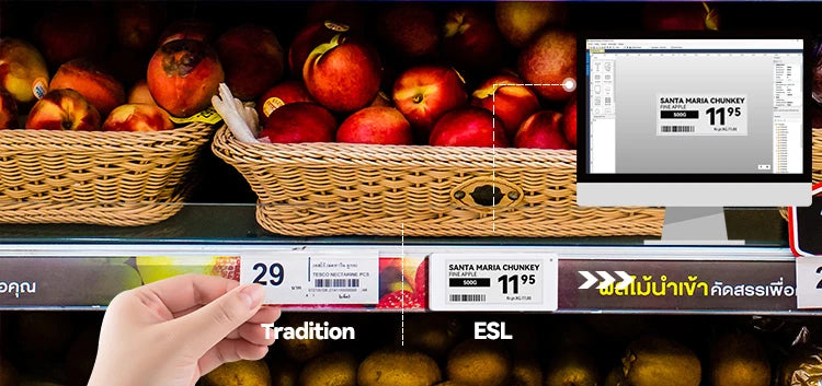 Automatic ESL Electronic Shelf Label | 2.13 Inch Digital Tag