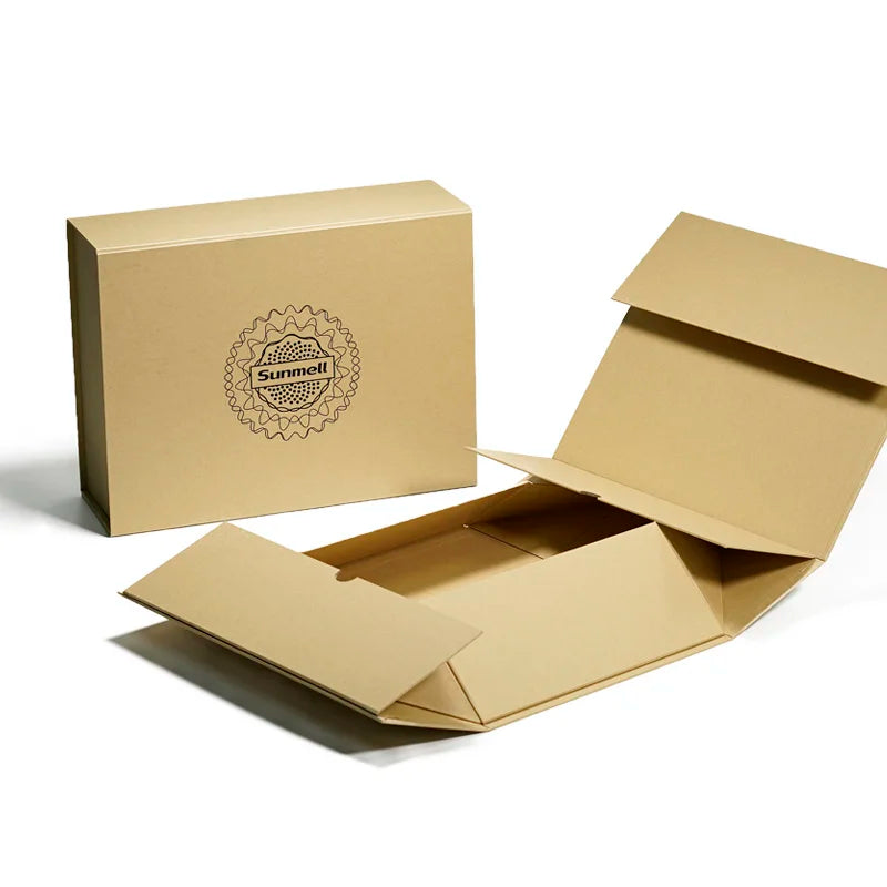 Custom Folding Magnetic Gift Box with Ribbon | Collapsible, 1,000 MOQ, Gold Foil
