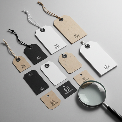 Custom Paper Hang Tags with String for Clothing and Product Packaging
